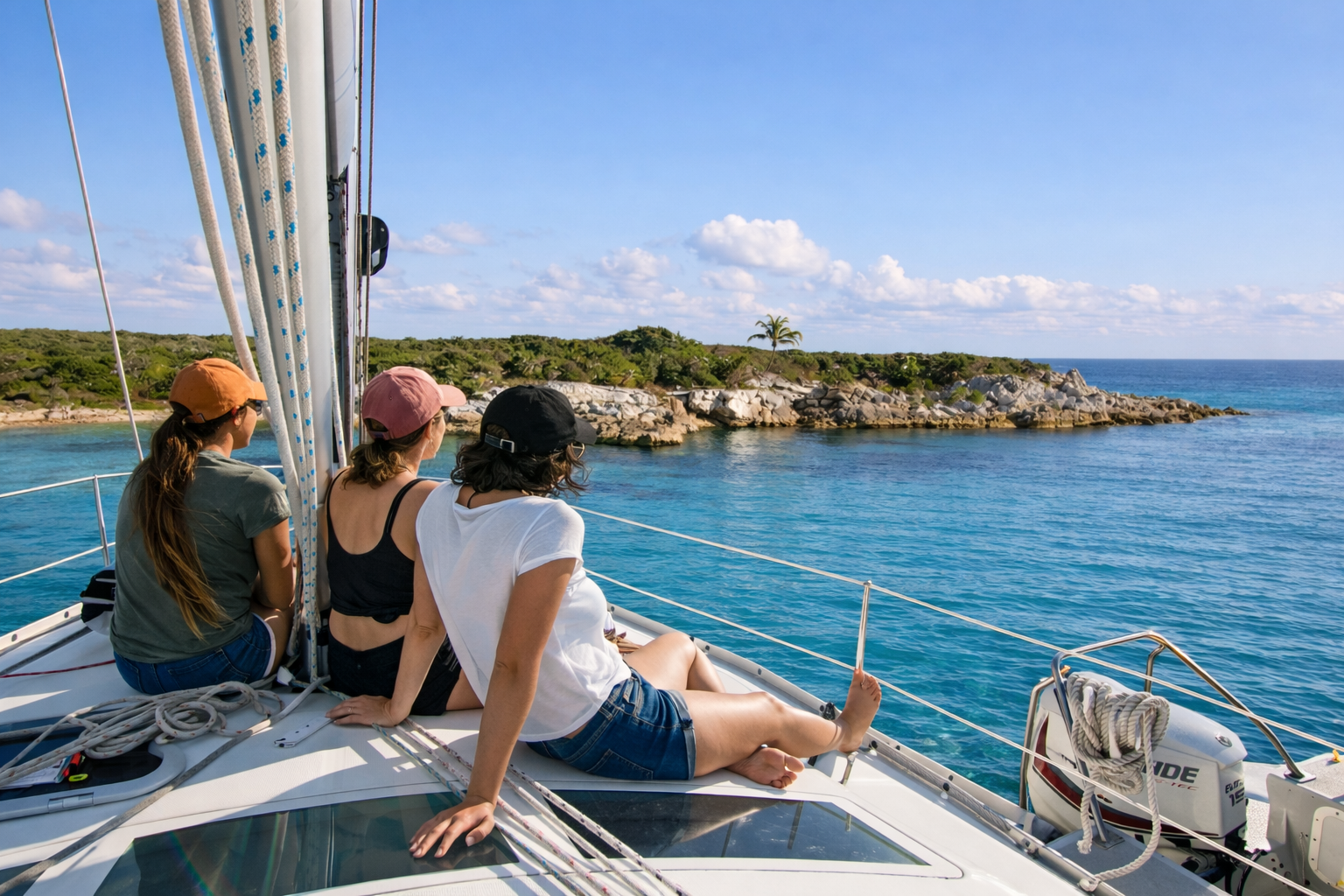 Sailing in the Exumas, Bahamas